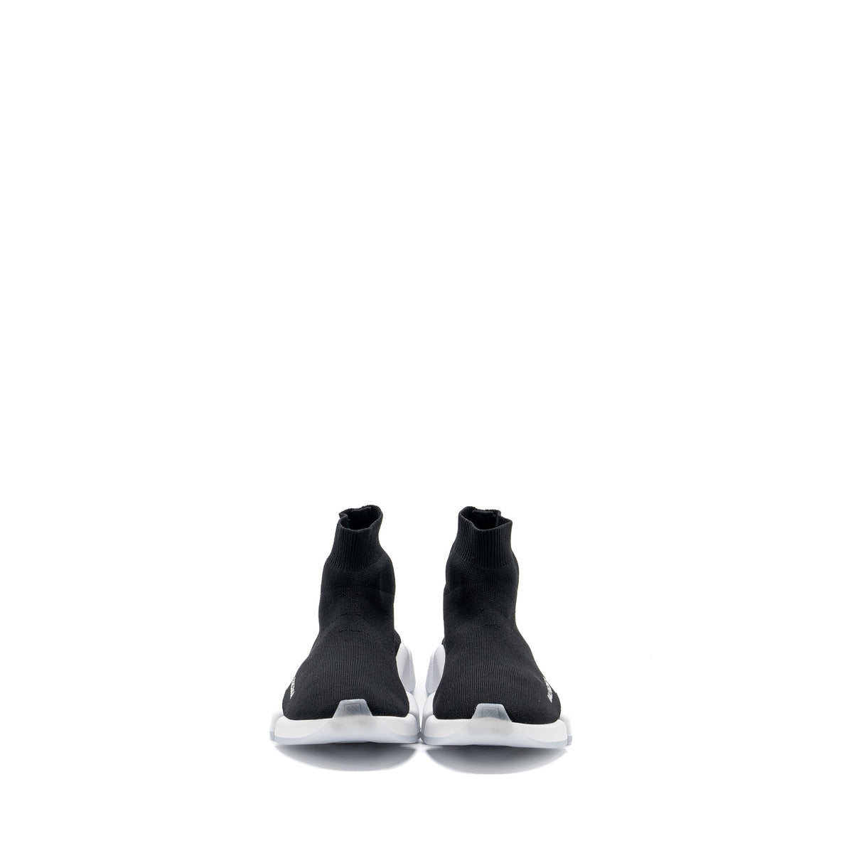 balenciaga Size 38 Speed 2.0 Recycled Knit Sneakers Black/White