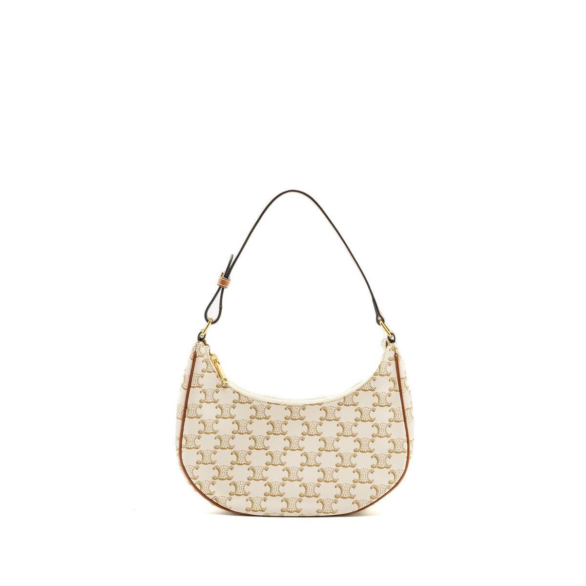 Celine Ava bag triomphe canvas / calfskin white GHW