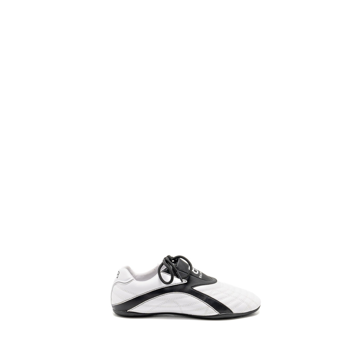 balenciaga Size 36 Zen Logo-Print Low-top Sneakers Faux Leather White/Black