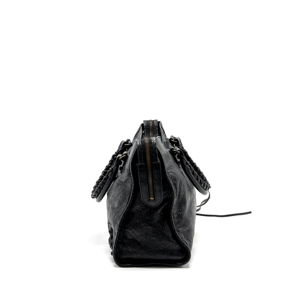balenciaga City Bag Calfskin Black Ruthenium Hardware