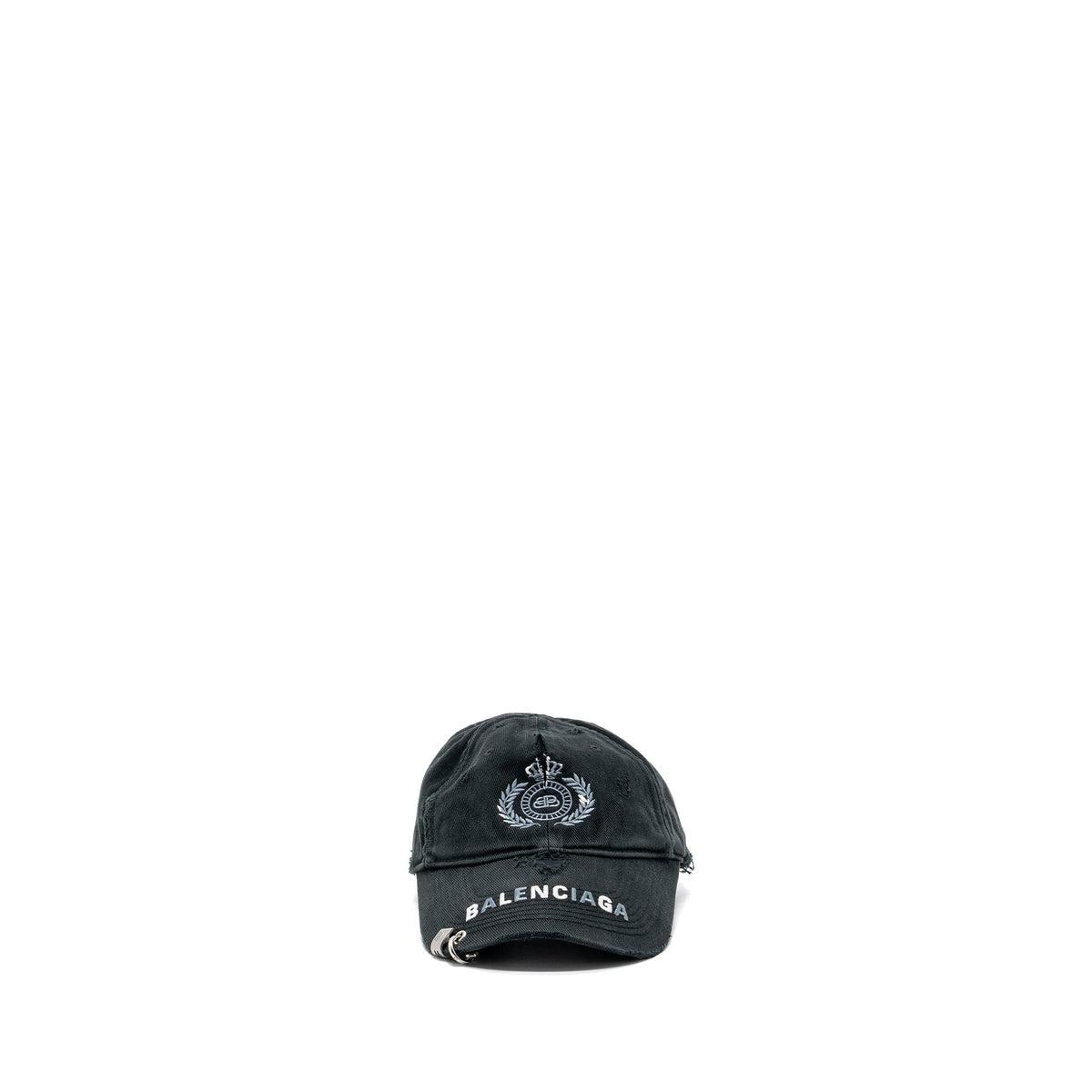balenciaga L 2030 distressed piercing Cap Denim Grey
