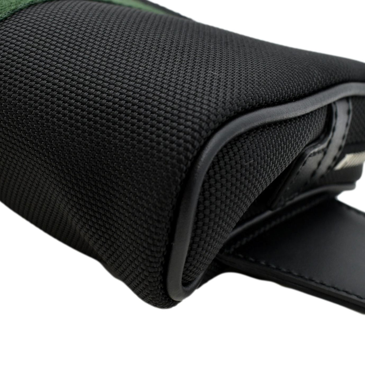 GUCCI Web Monogram Canvas Slim Belt Bag Black 630919