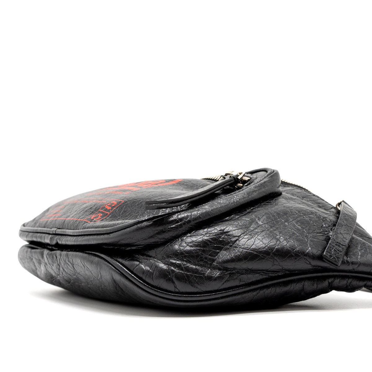 balenciaga Europa Belt Bag Calfskin Black/Red SHW