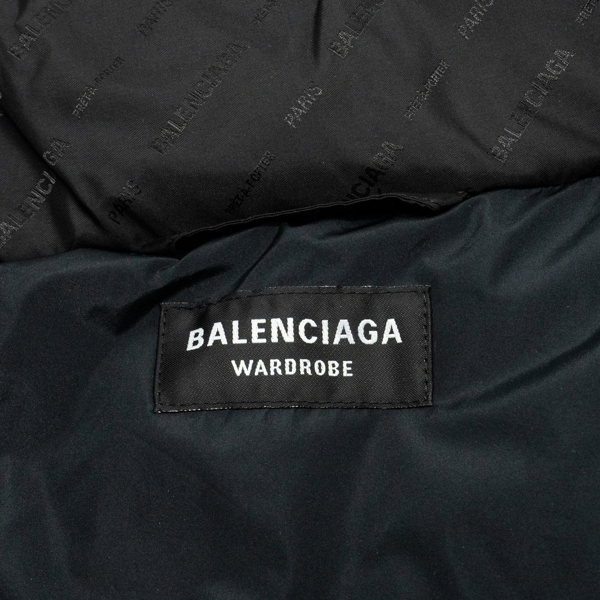 balenciaga size 44 oversized puffer jacket black