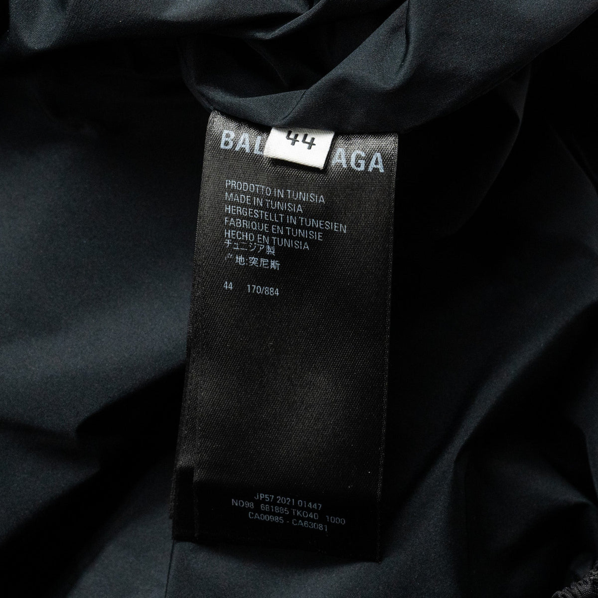 balenciaga size 44 oversized puffer jacket black