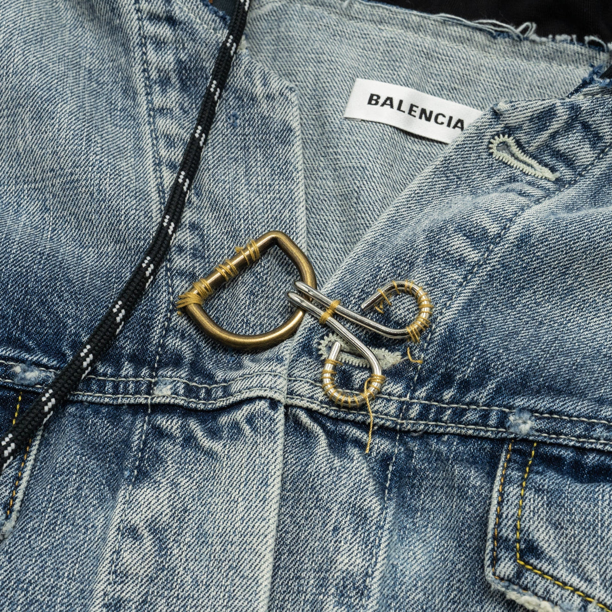 balenciaga size 38 denim jacket blue