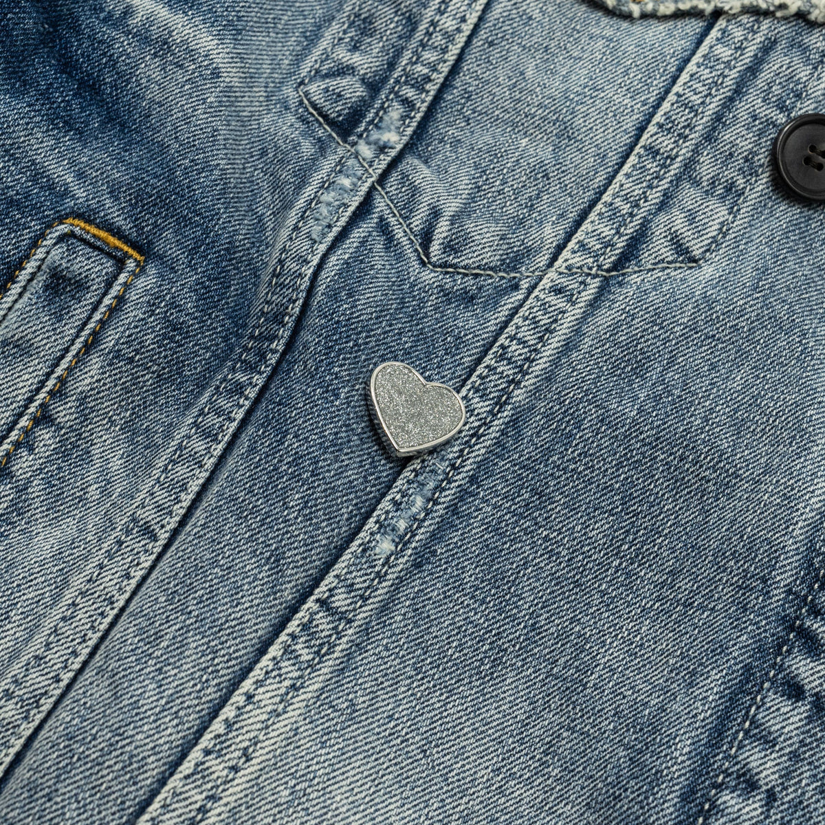 balenciaga size 38 denim jacket blue