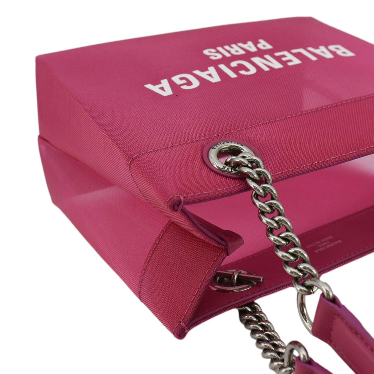 balenciaga Duty Free Mesh Tote Bag Fuchsia