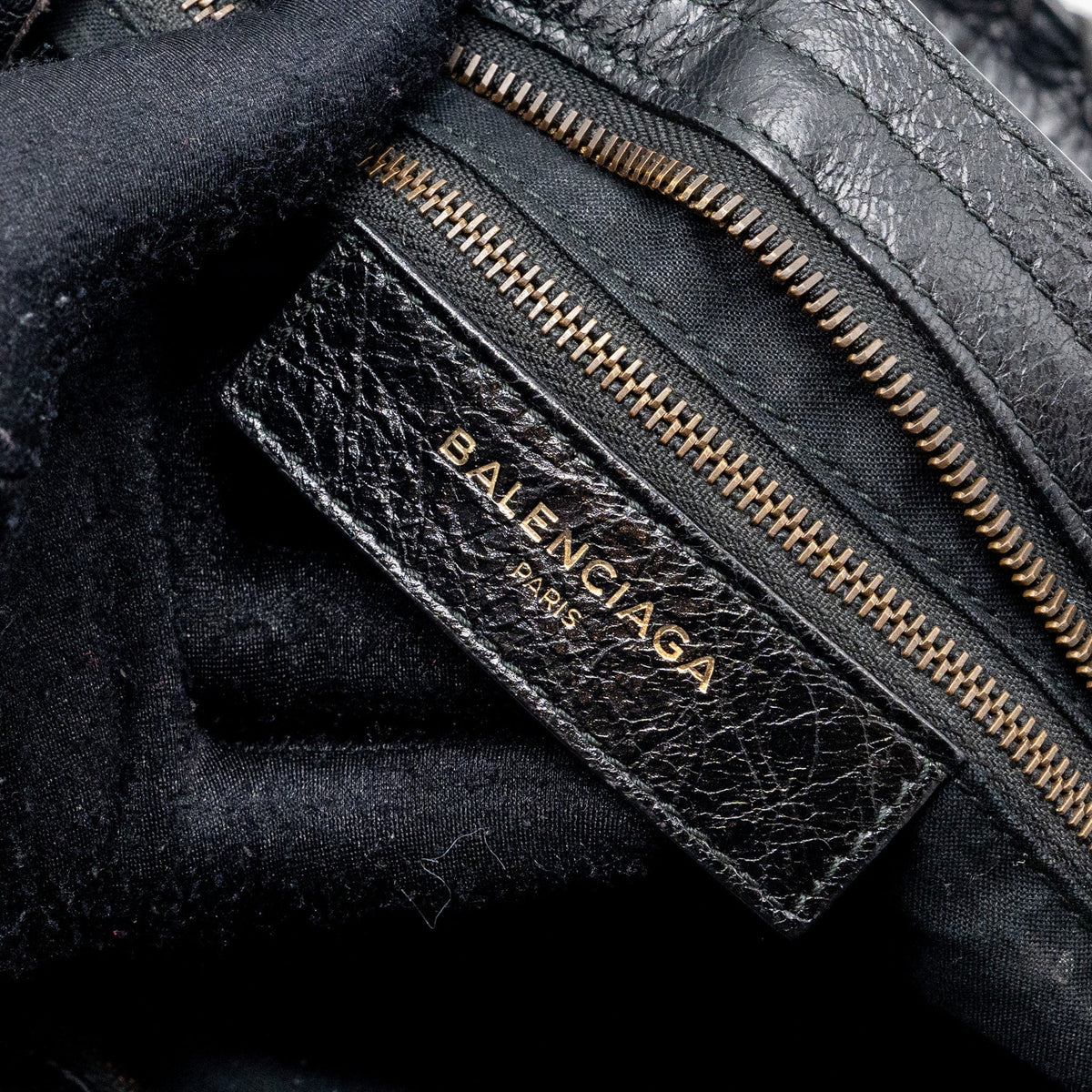 balenciaga Classic City Bag Leather Black ruthenium silver Hardware