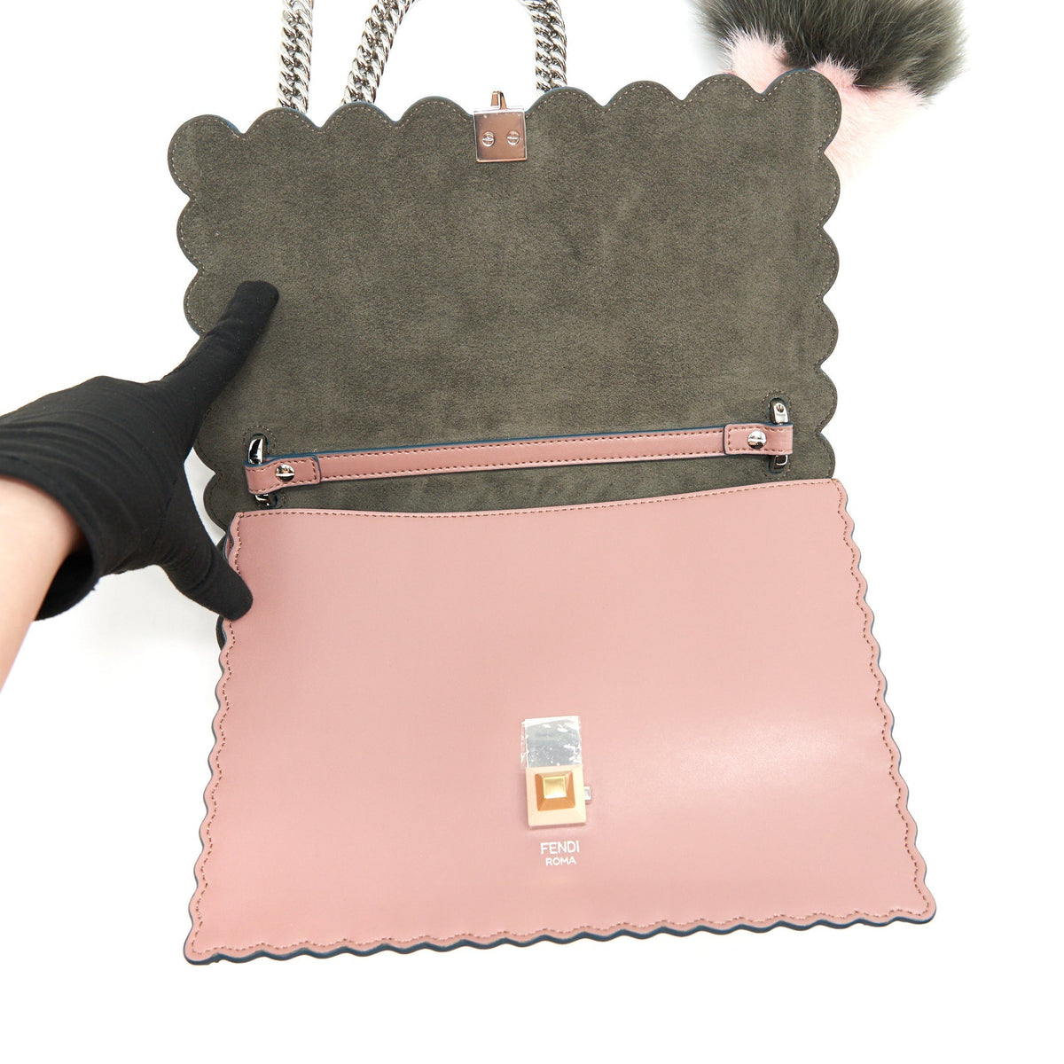 Top quality Fendi Kan I With Extra Bag Charm Pink