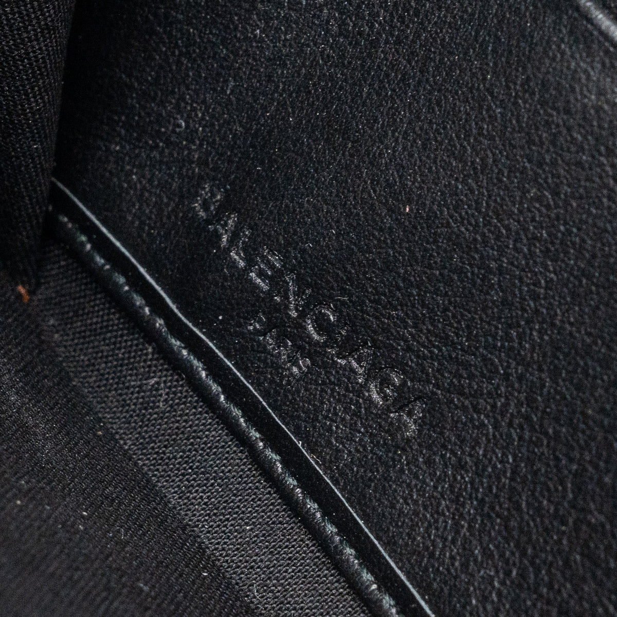 balenciaga Logo Long Zip Wallet Calfskin Black SHW