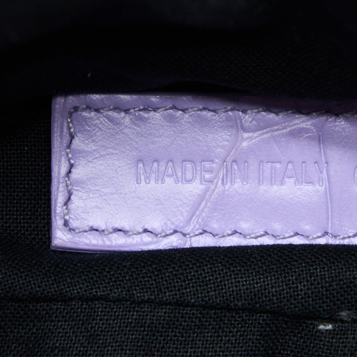 balenciaga Le Cagole XS Shoulder Bag Croc Embossed Calfskin Light Purple SHW