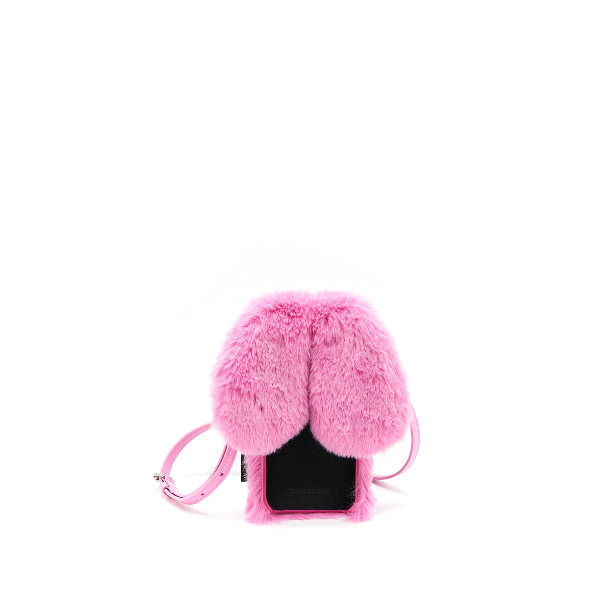balenciaga Iphone12 /12 pro Fluffy Bunny Phone Case Pink