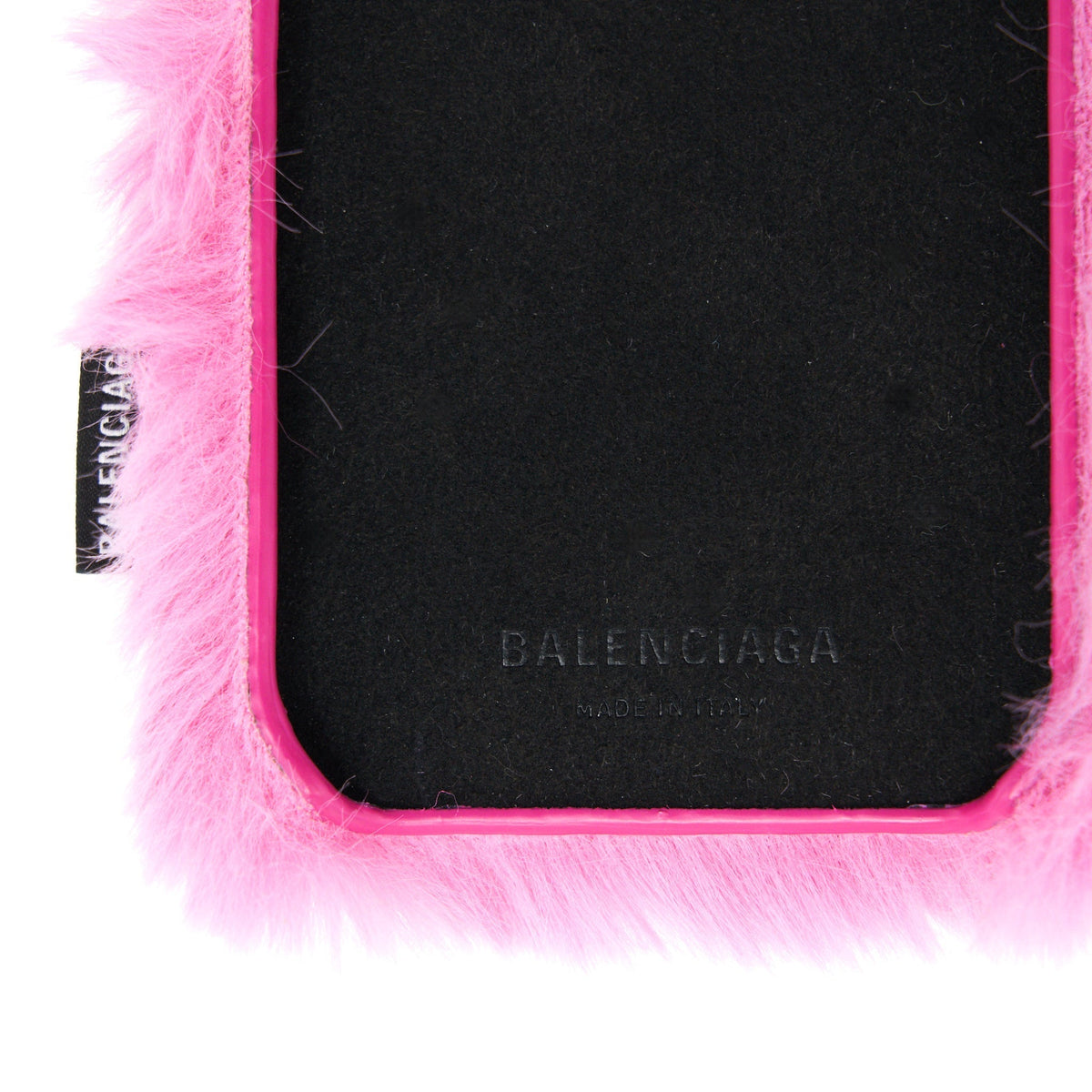 balenciaga Iphone12 /12 pro Fluffy Bunny Phone Case Pink