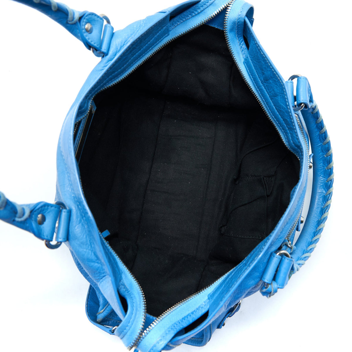balenciaga CITY BAG IN BLUE WITH SHW