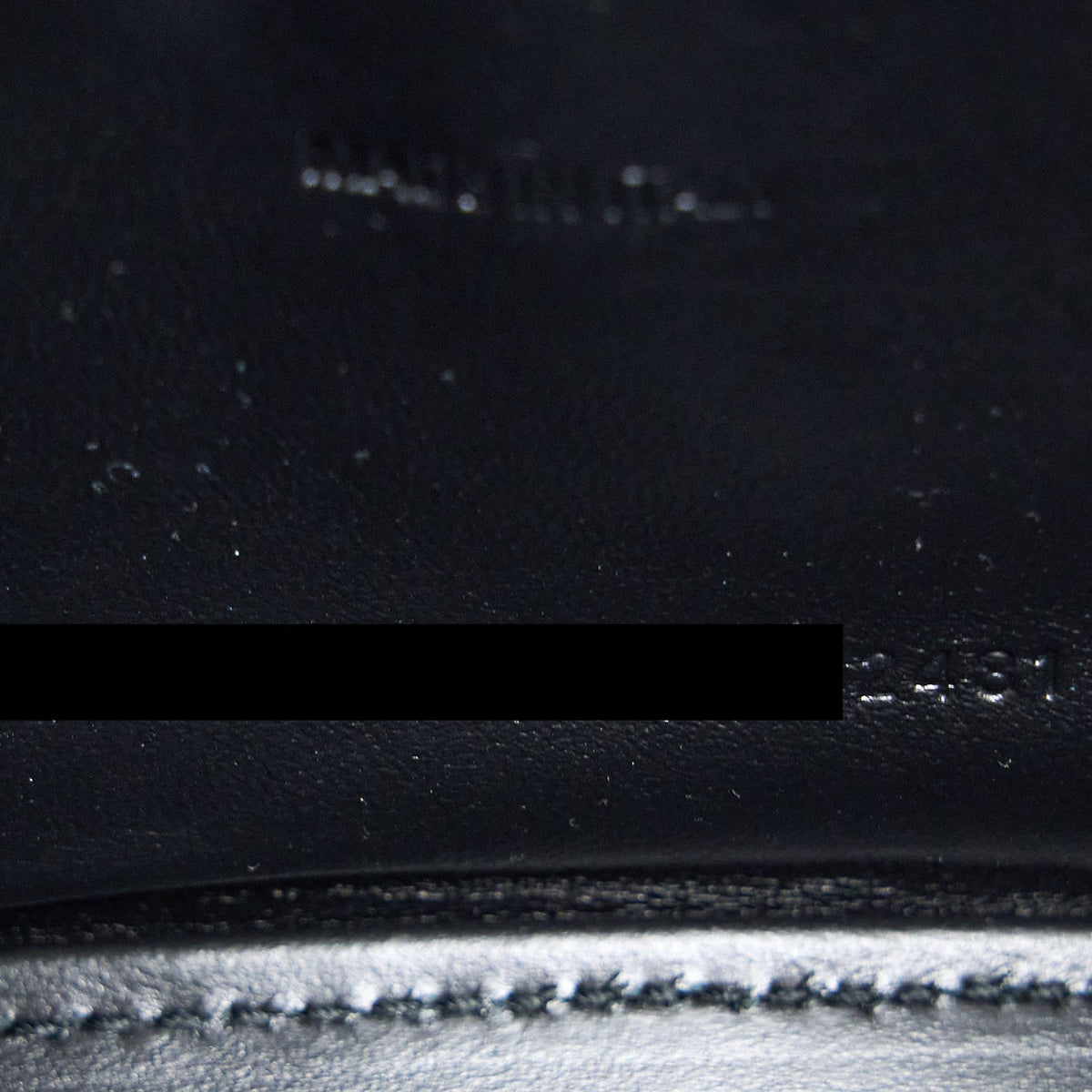 balenciaga Hourglass XS Croc-Embossed Calfskin So Black