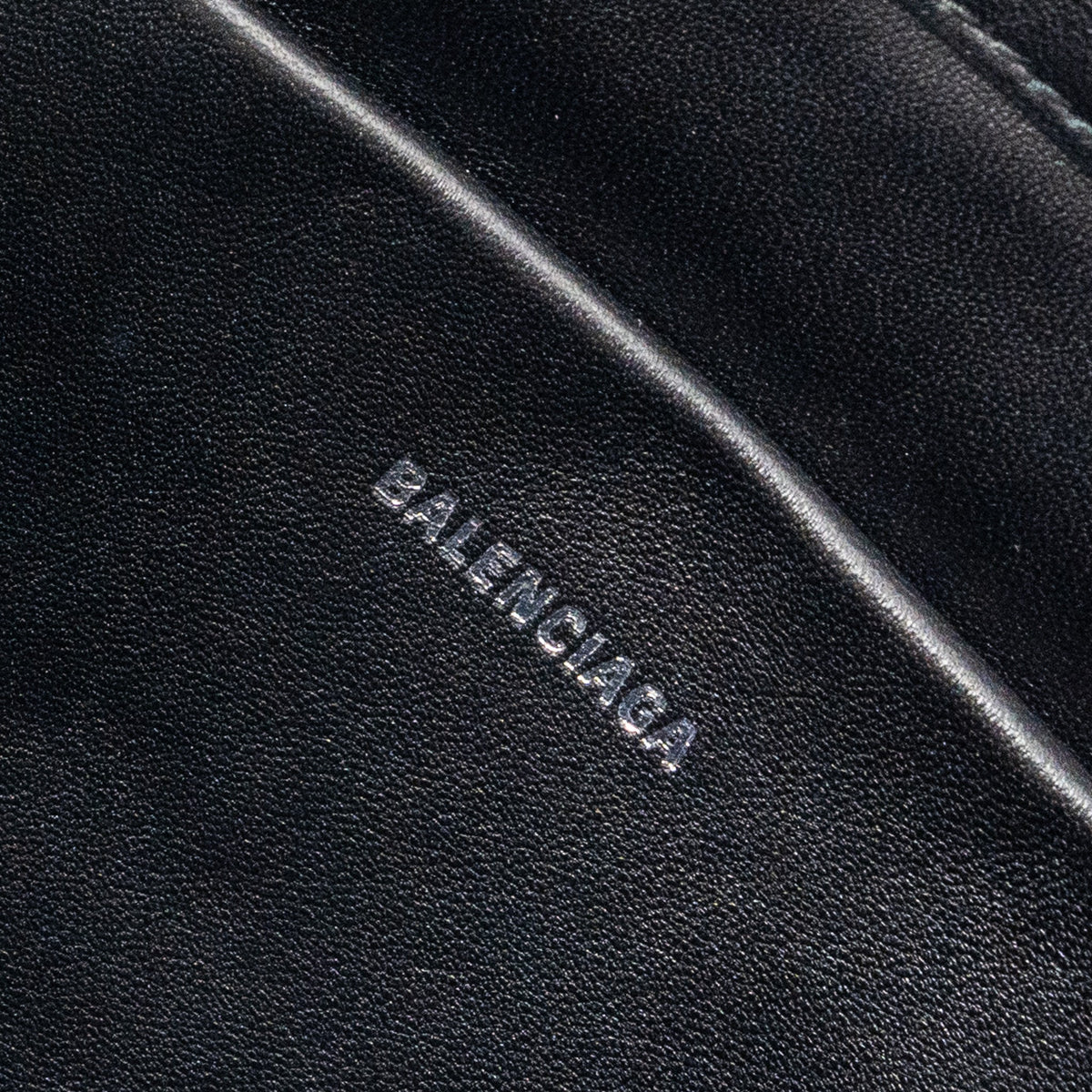 balenciaga zip pouch clutch shearling black/ white SHW