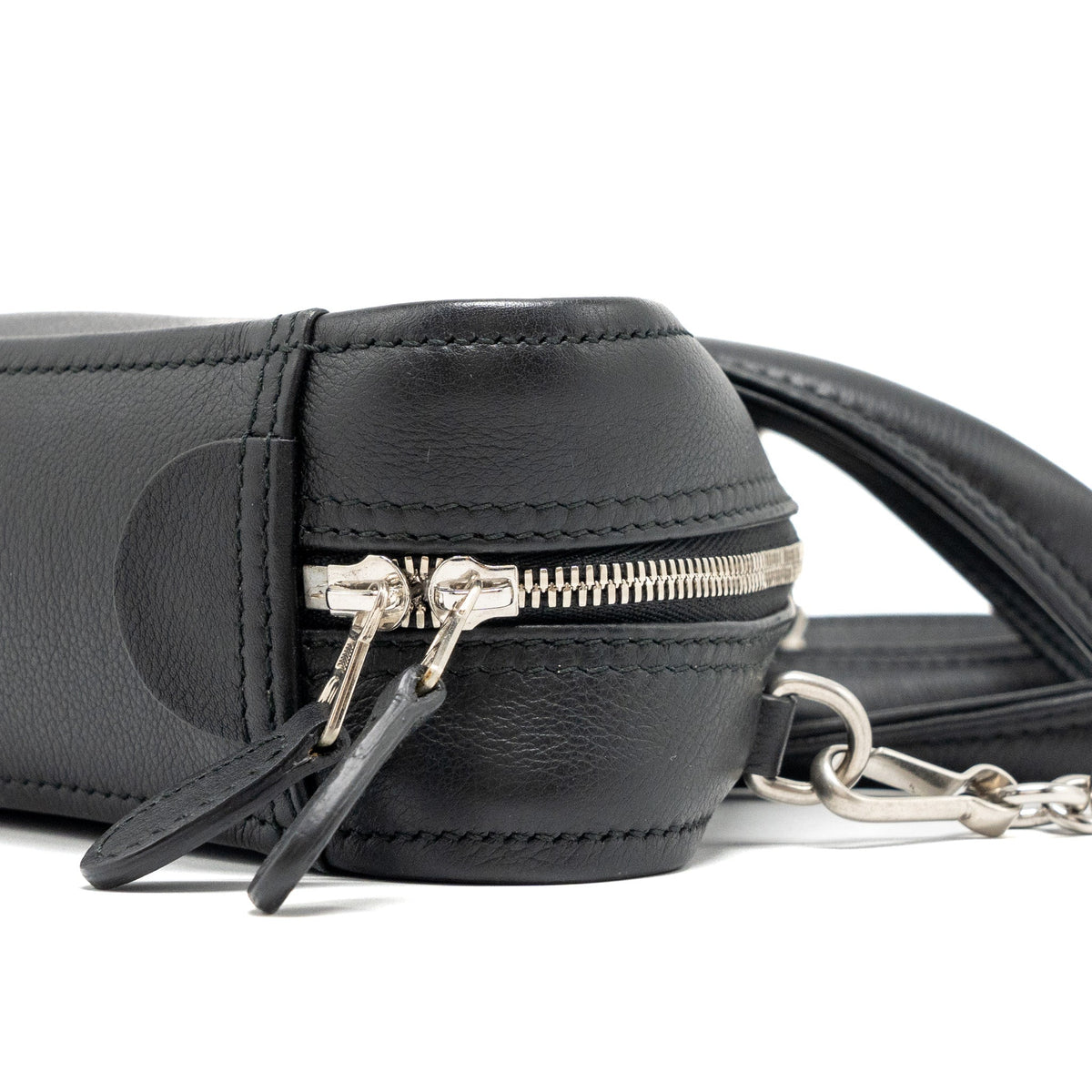 balenciaga triangle duffle bag calfskin black SHW