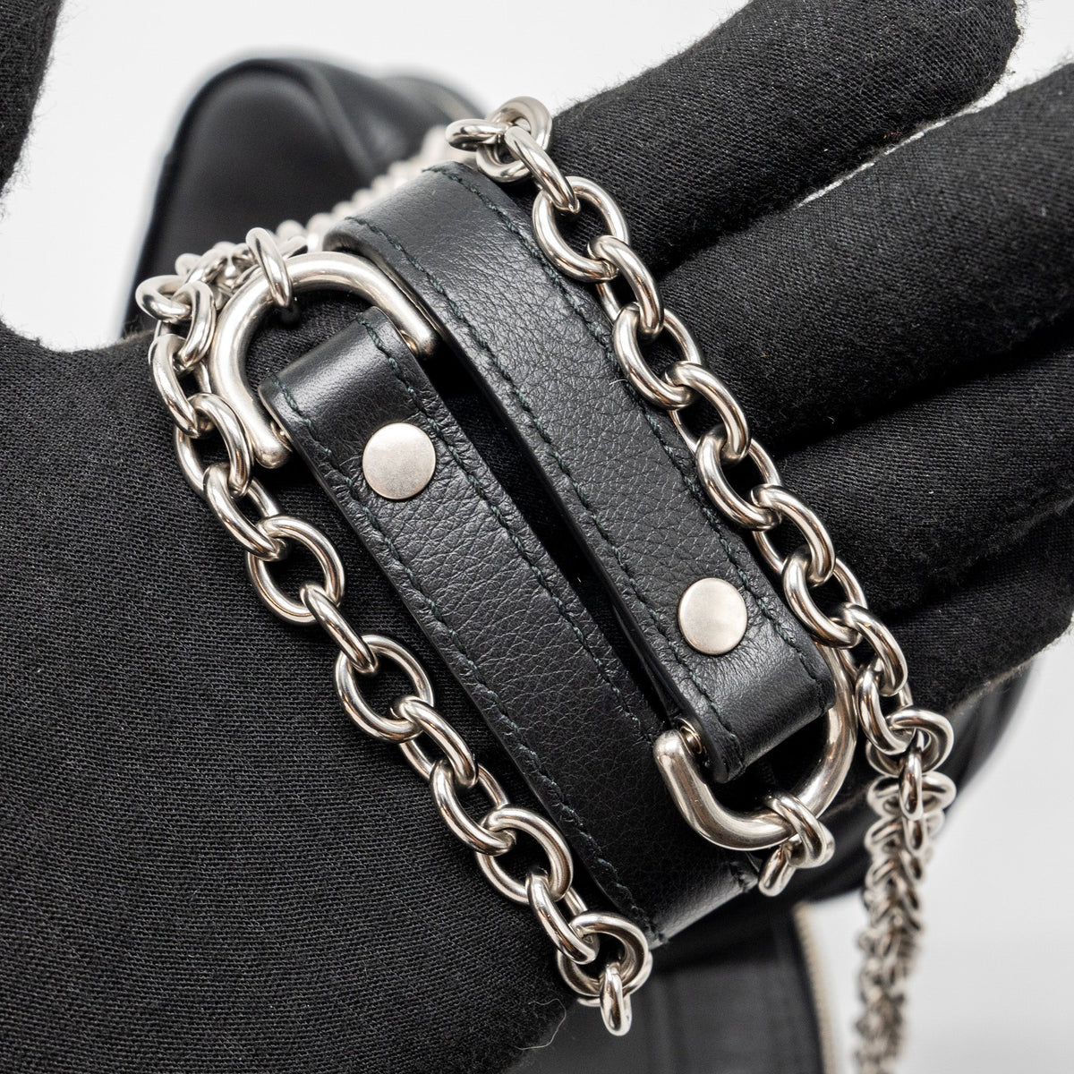 balenciaga triangle duffle bag calfskin black SHW