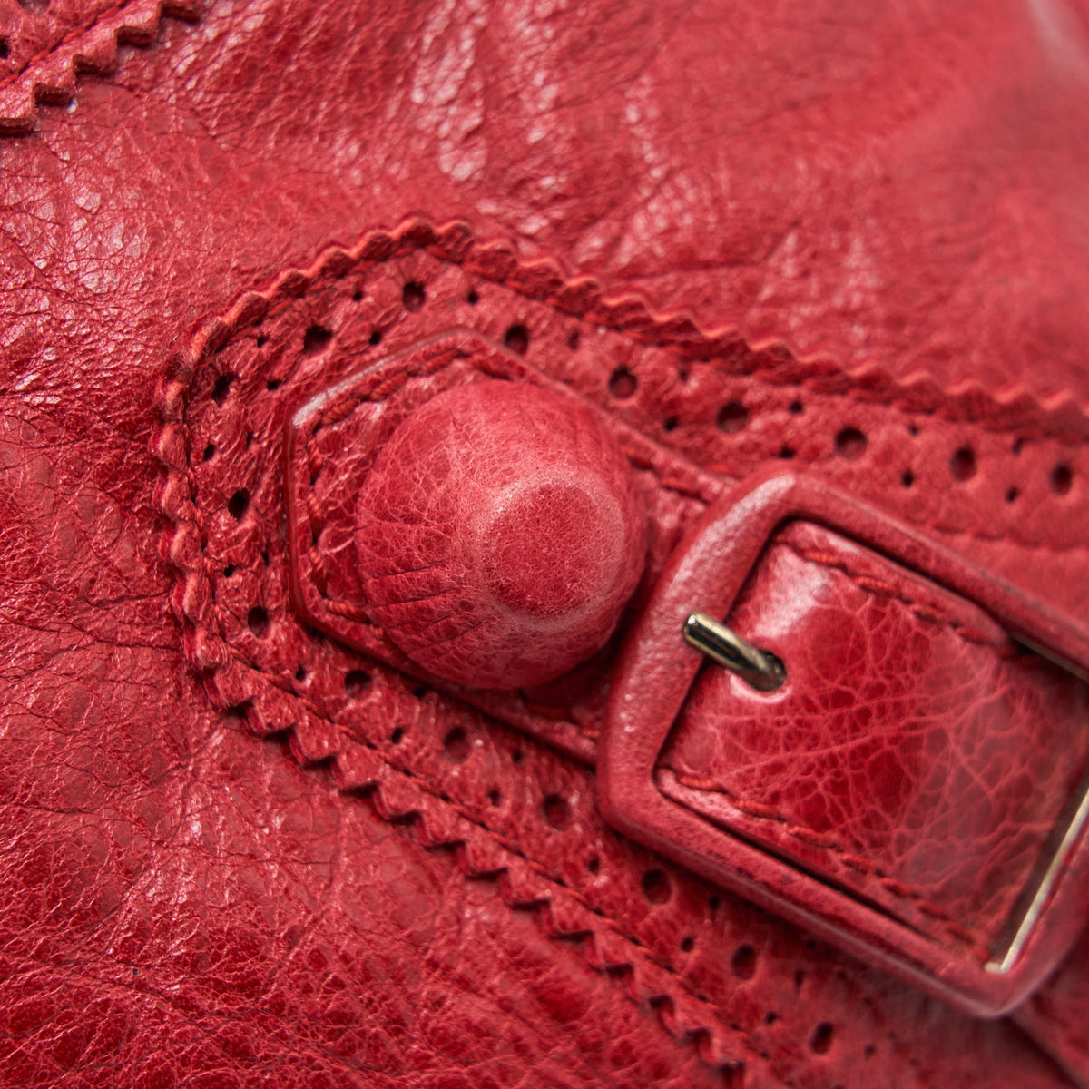 balenciaga Giant City Bag Red SHW