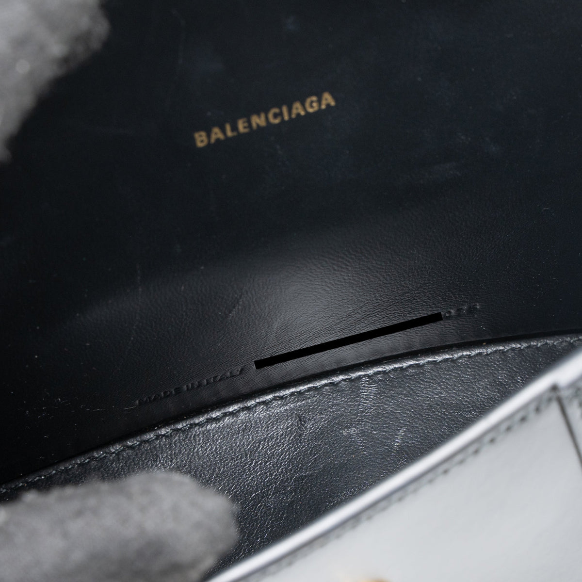 balenciaga Hourglass XS Calfskin Black GHW