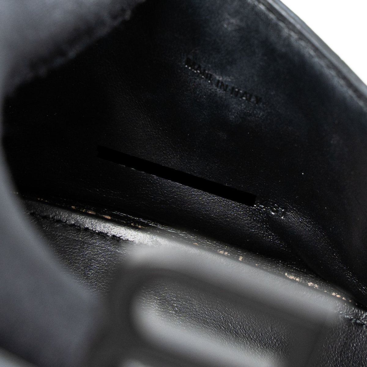 balenciaga Hourglass XS Croc-Embossed Calfskin So Black