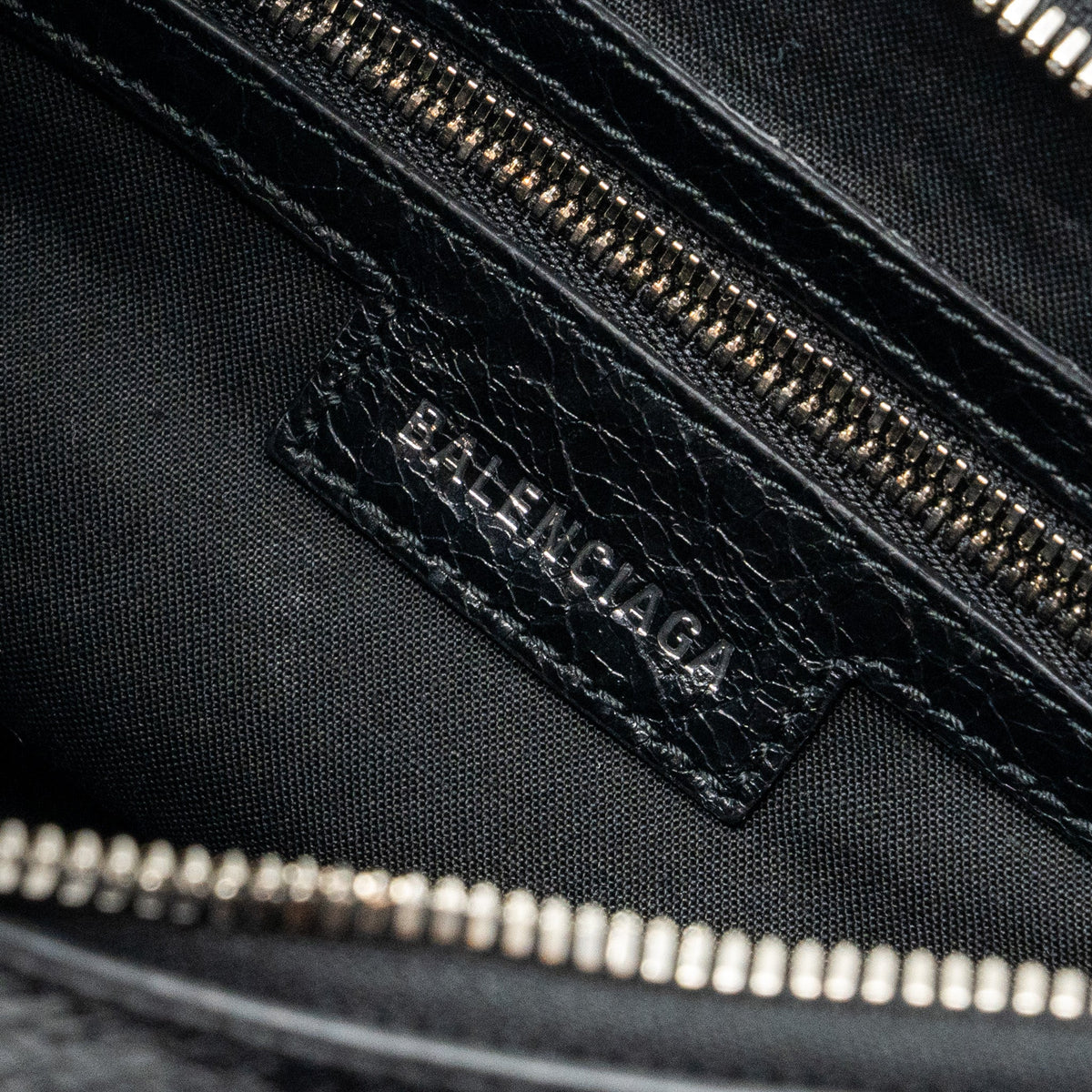 balenciaga Le Cargole Small Shoulder Bag Lambskin Black SHW