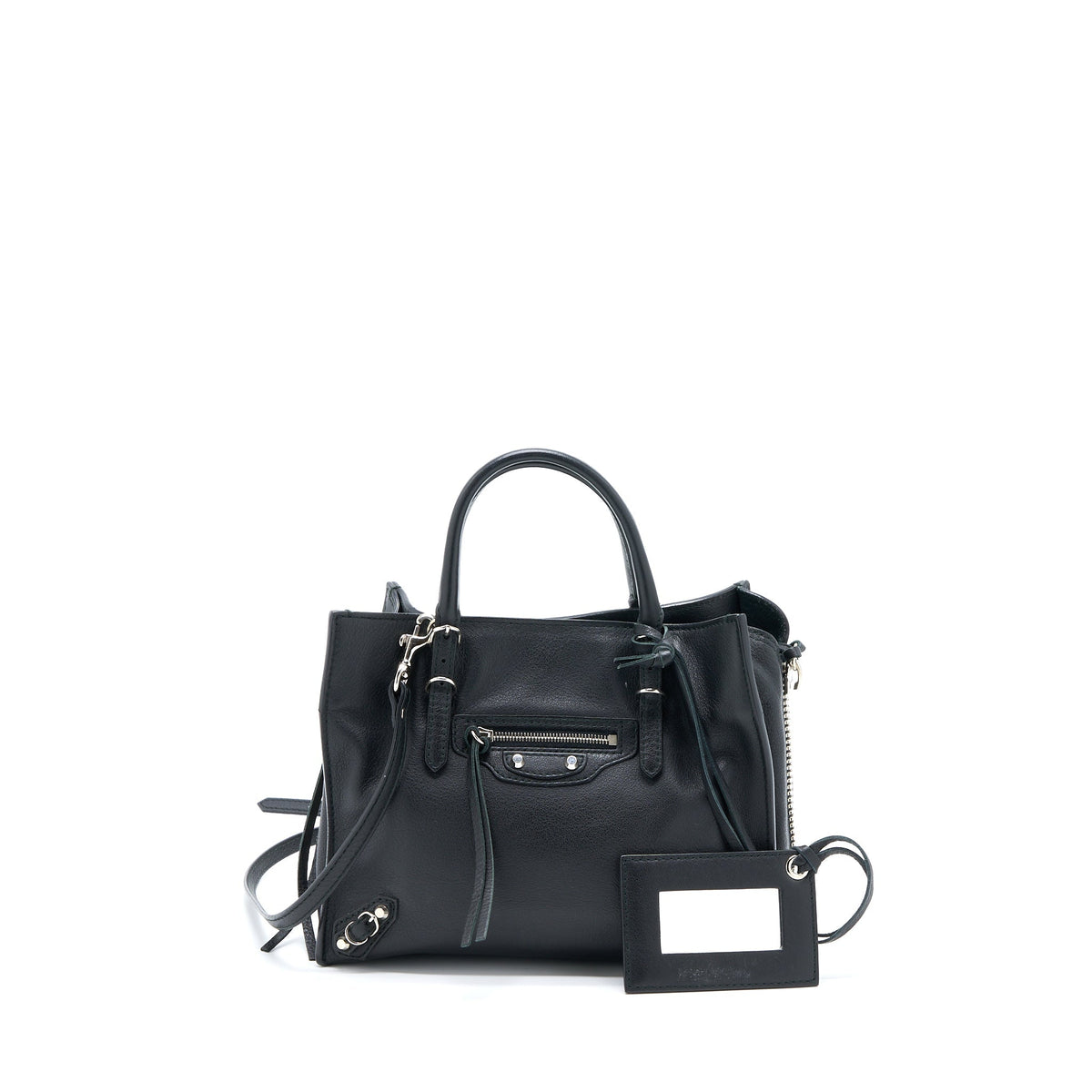 balenciaga Papier Mini Tote Bag Black SHW