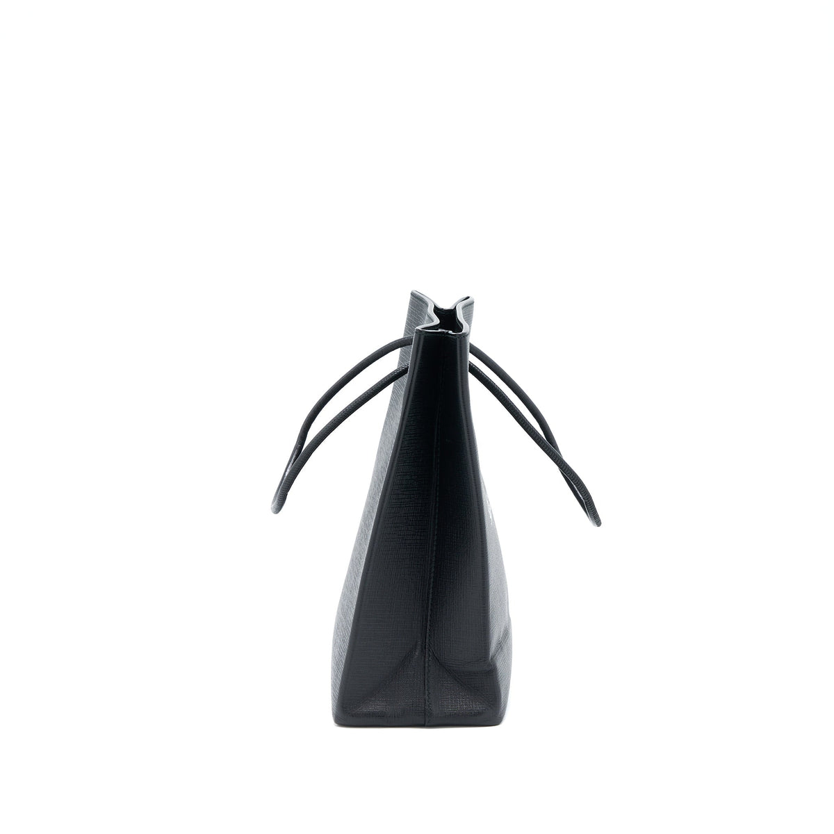 balenciaga Top Handle Shopping Tote Bag Calfskin Black SHW