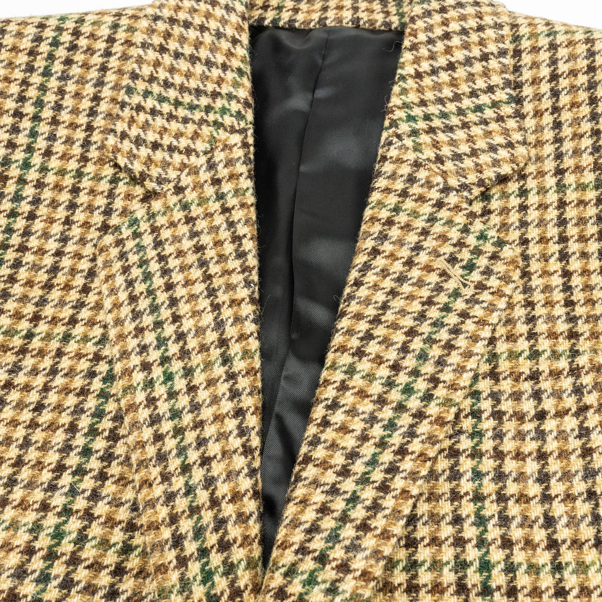 Celine Size 34 Houndstooth Blazer Wool Brown/Green