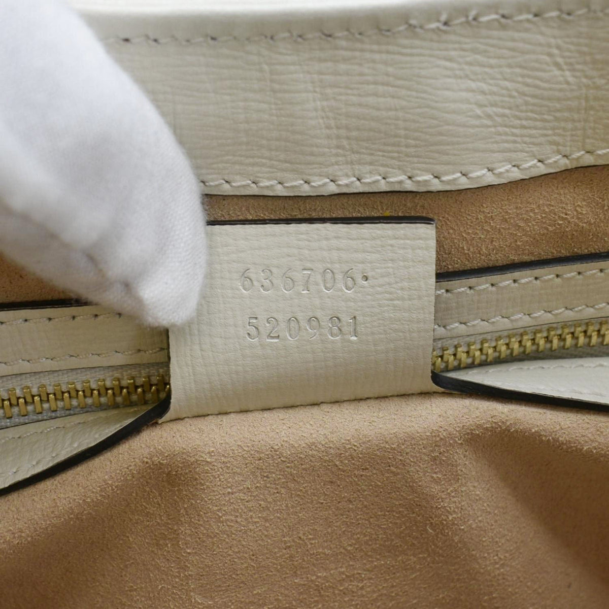 GUCCI Jackie 1961 Small GG Supreme Canvas Leather Shoulder Bag Beige 636706
