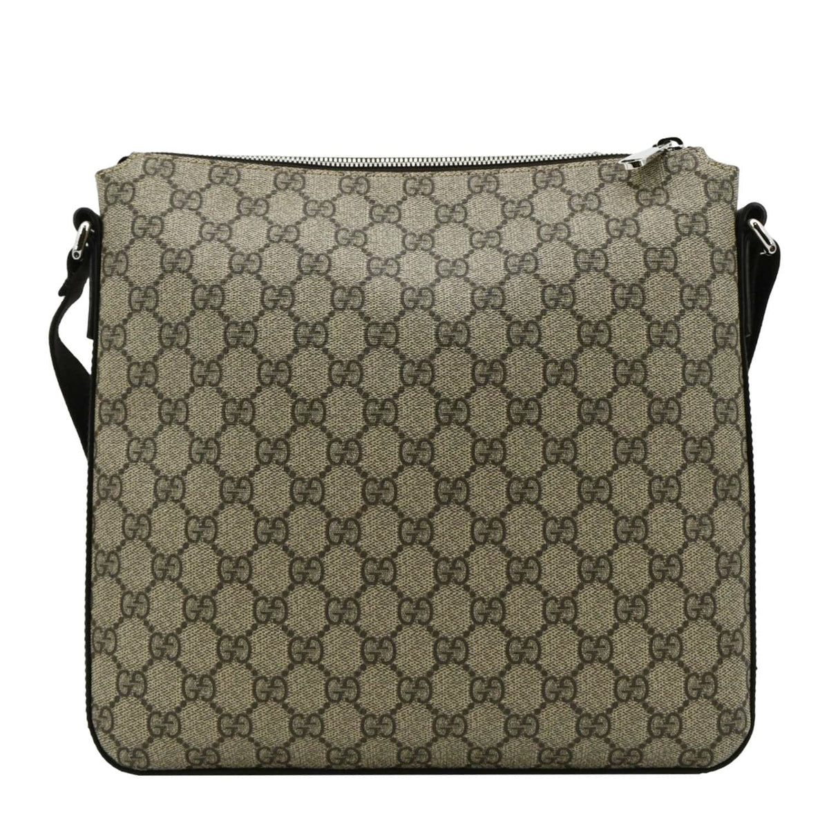 GUCCI Courrier Zip GG Supreme Canvas Messenger Bag Beige 406408