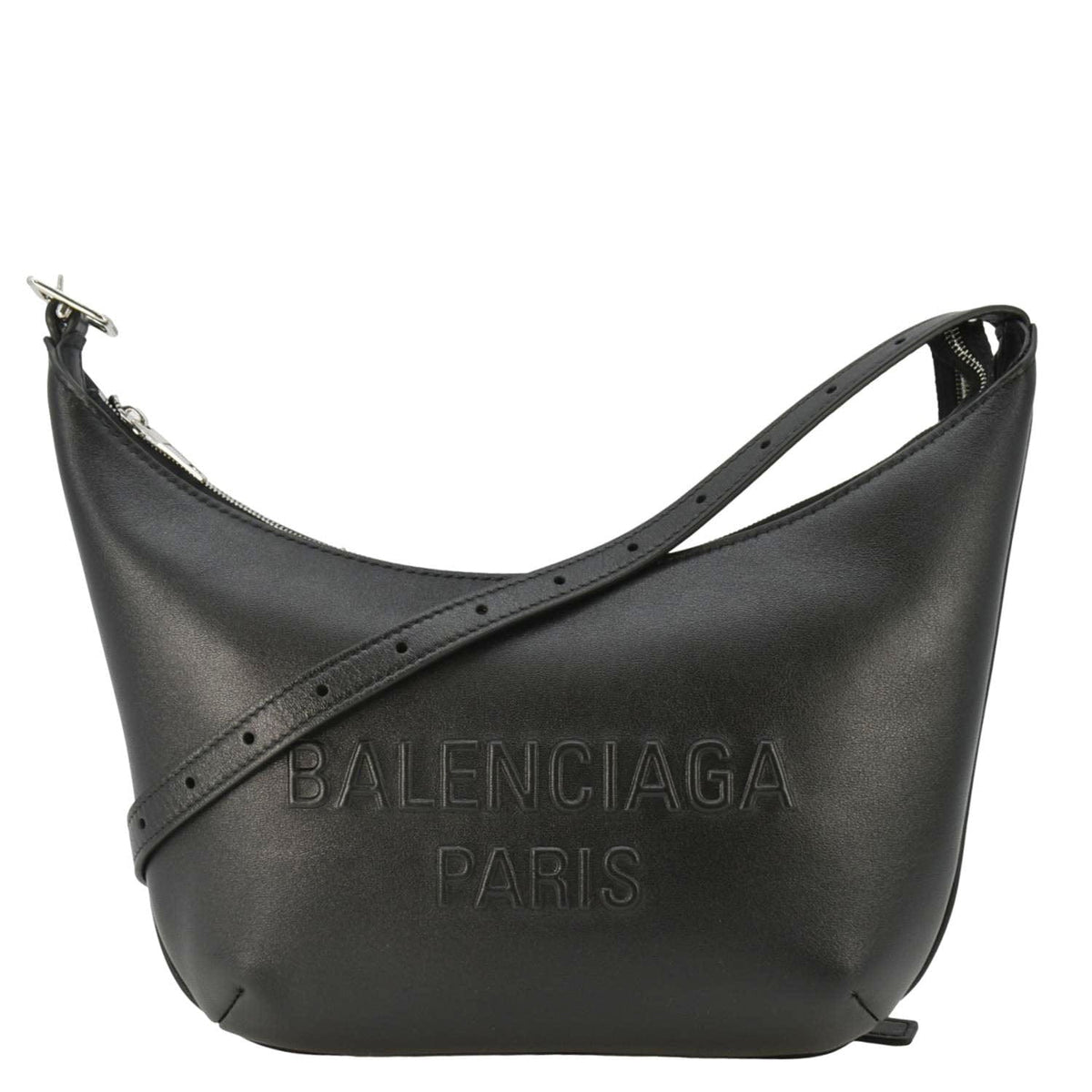 balenciaga Mary Kate Leather Shoulder Bag Black