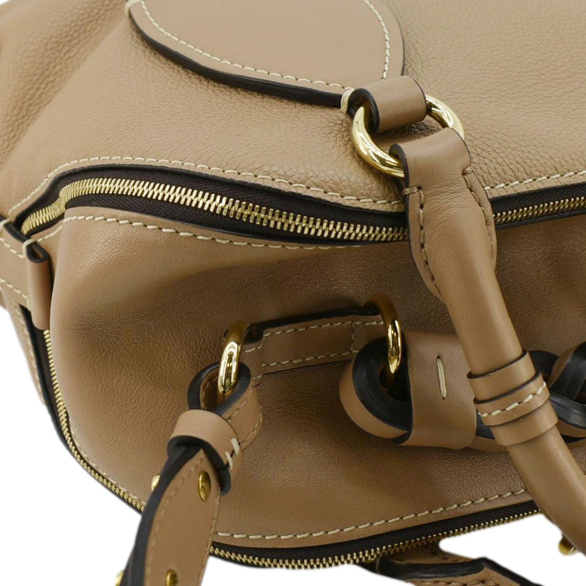 Chloe Daria Medium Calfskin Leather Shoulder Bag Brown