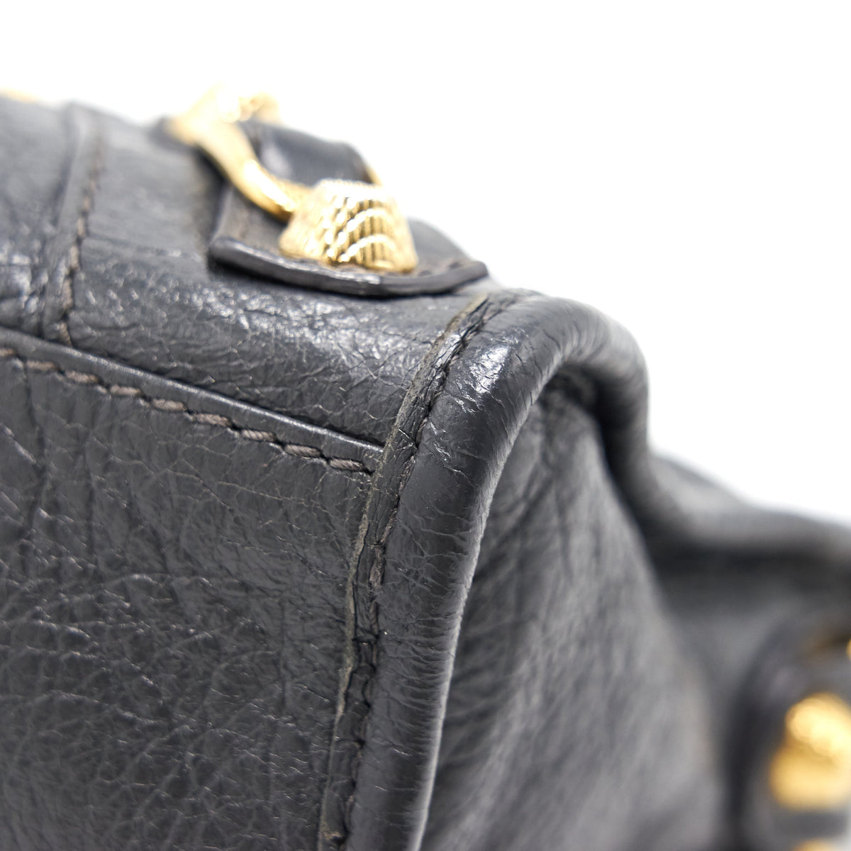 balenciaga Mini City Dark Grey GHW