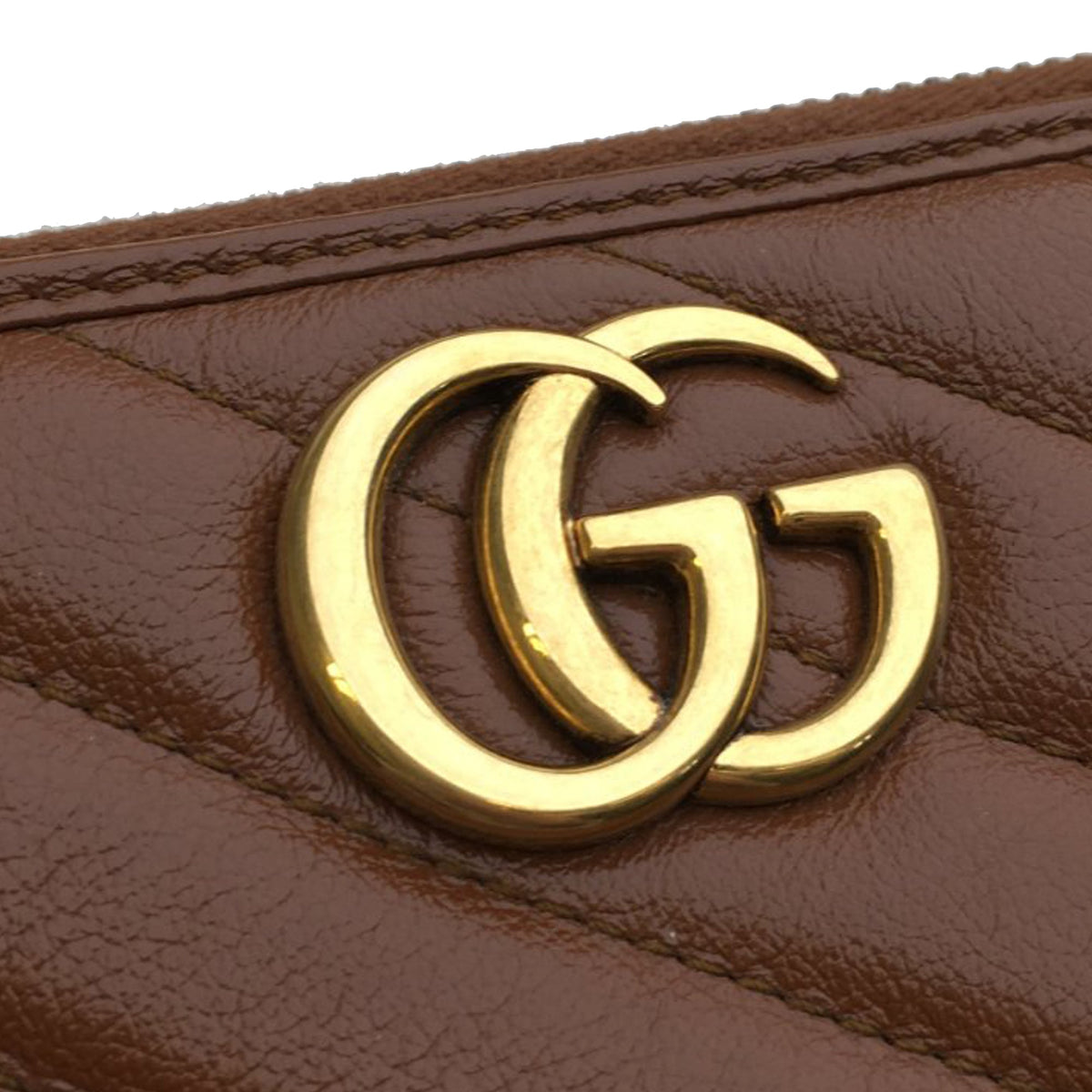 GUCCI GG Marmont Leather Zip Around Wallet Long Wallets