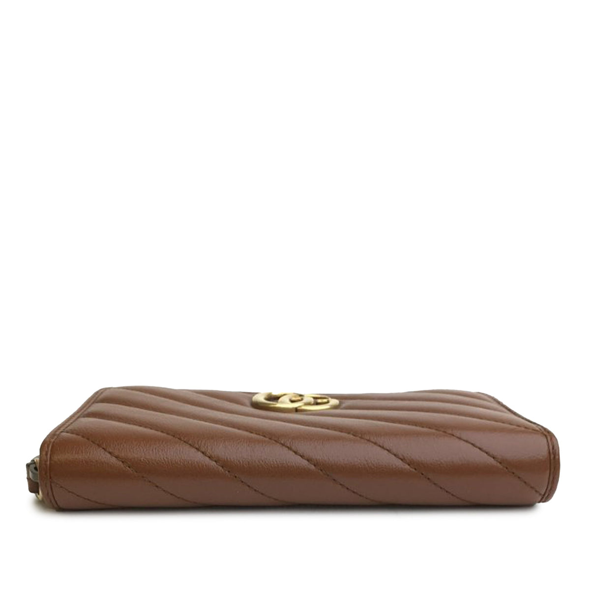 GUCCI GG Marmont Leather Zip Around Wallet Long Wallets