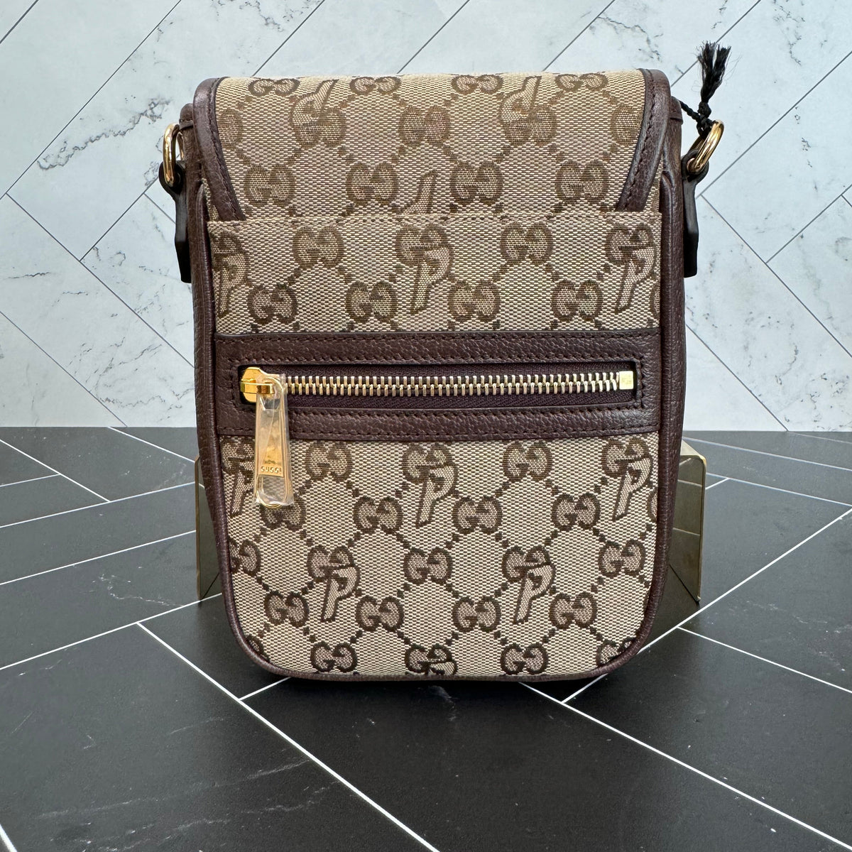 BRAND NEW- Gucci Palace Canvas Sherry Line Crossbody Bag