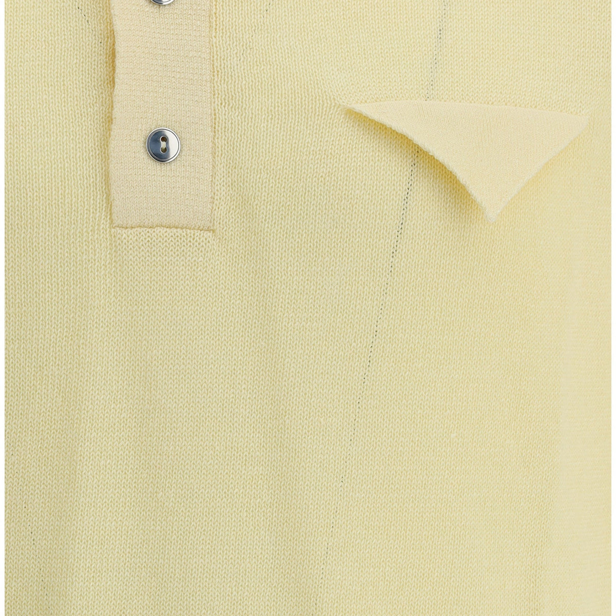 Bottega Veneta Men Linen Polo Shirt