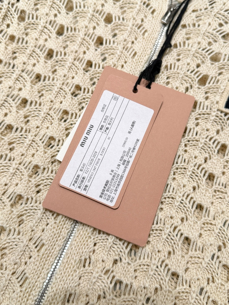 MIU M ZIP CARDIGAN