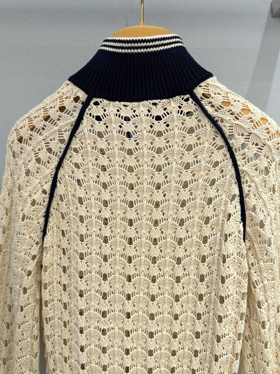 MIU M ZIP CARDIGAN