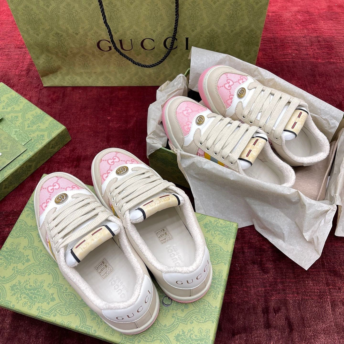 GG SCREENER LEATHER SNEAKERS