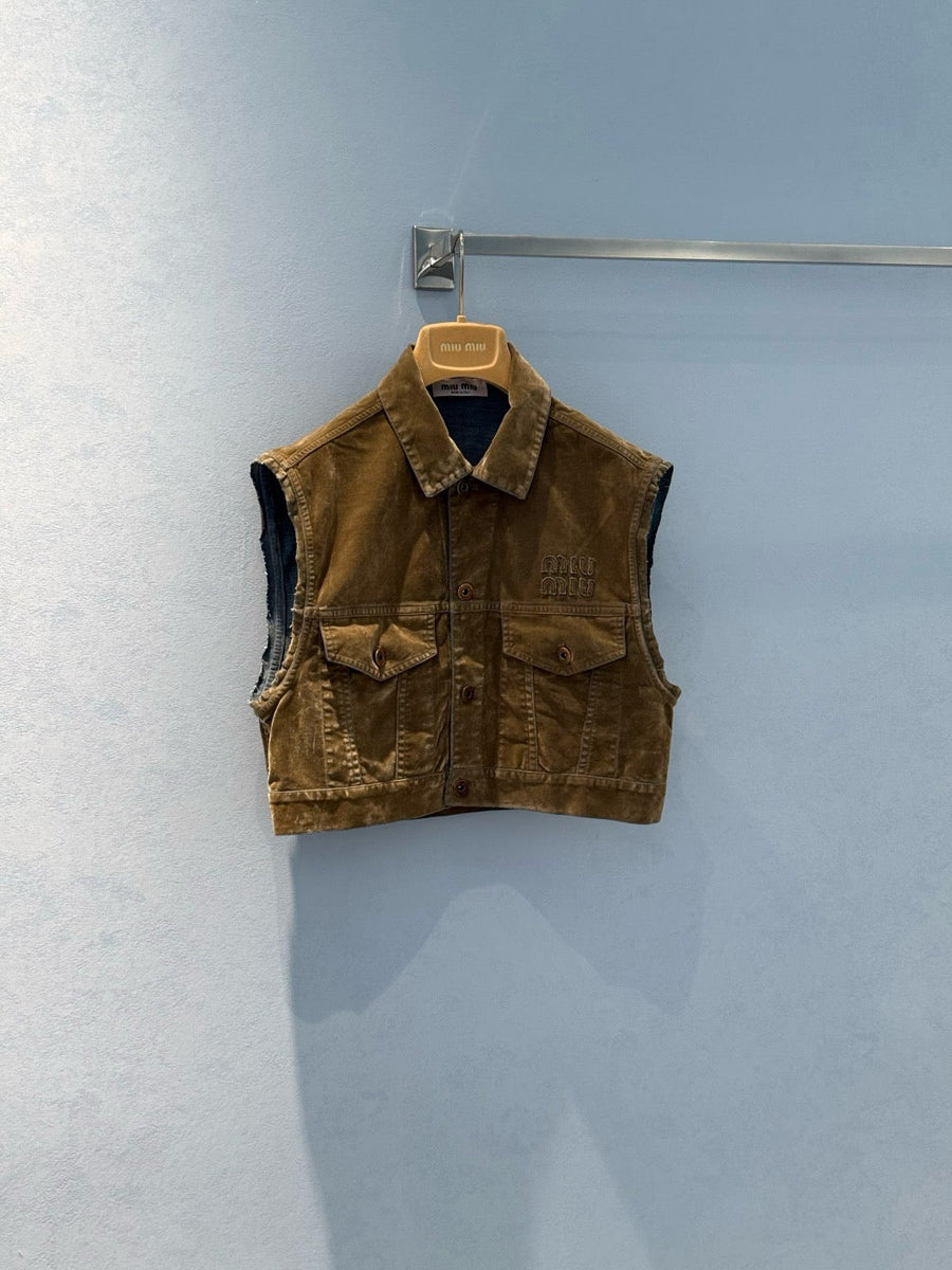 MIU M CROP VEST