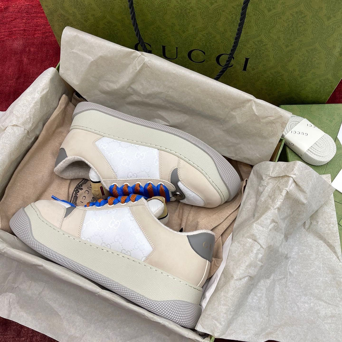 GG SCREENER LEATHER SNEAKERS