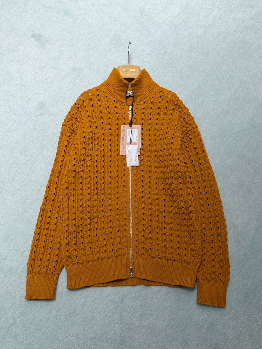 MIU M ZIP CARDIGAN