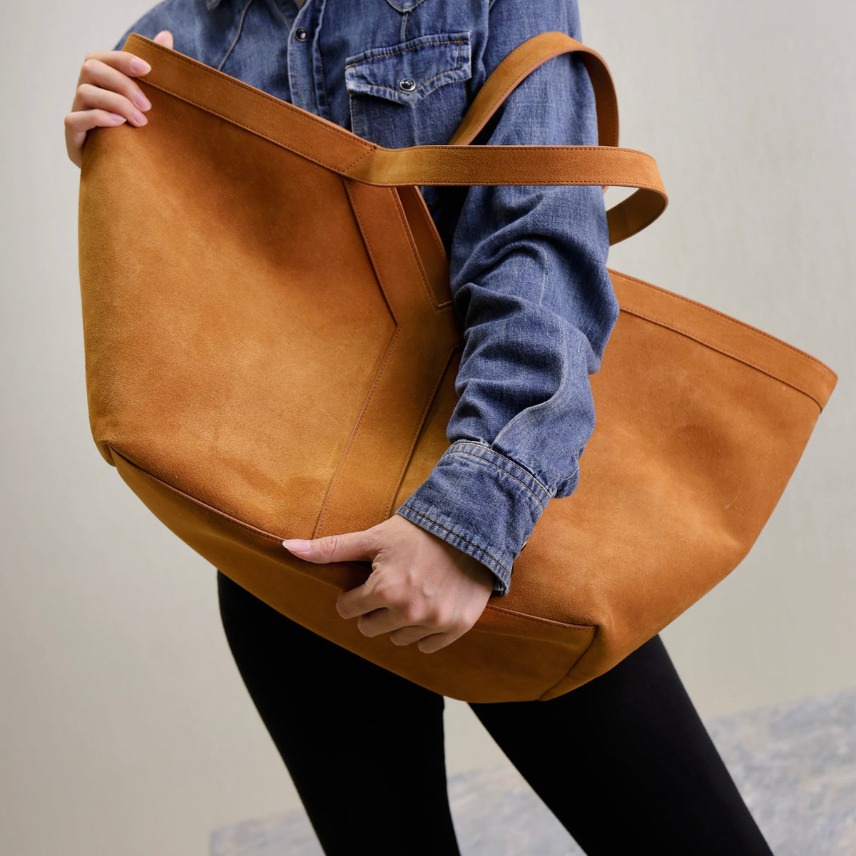SL Y TOTE IN SUEDE BAG