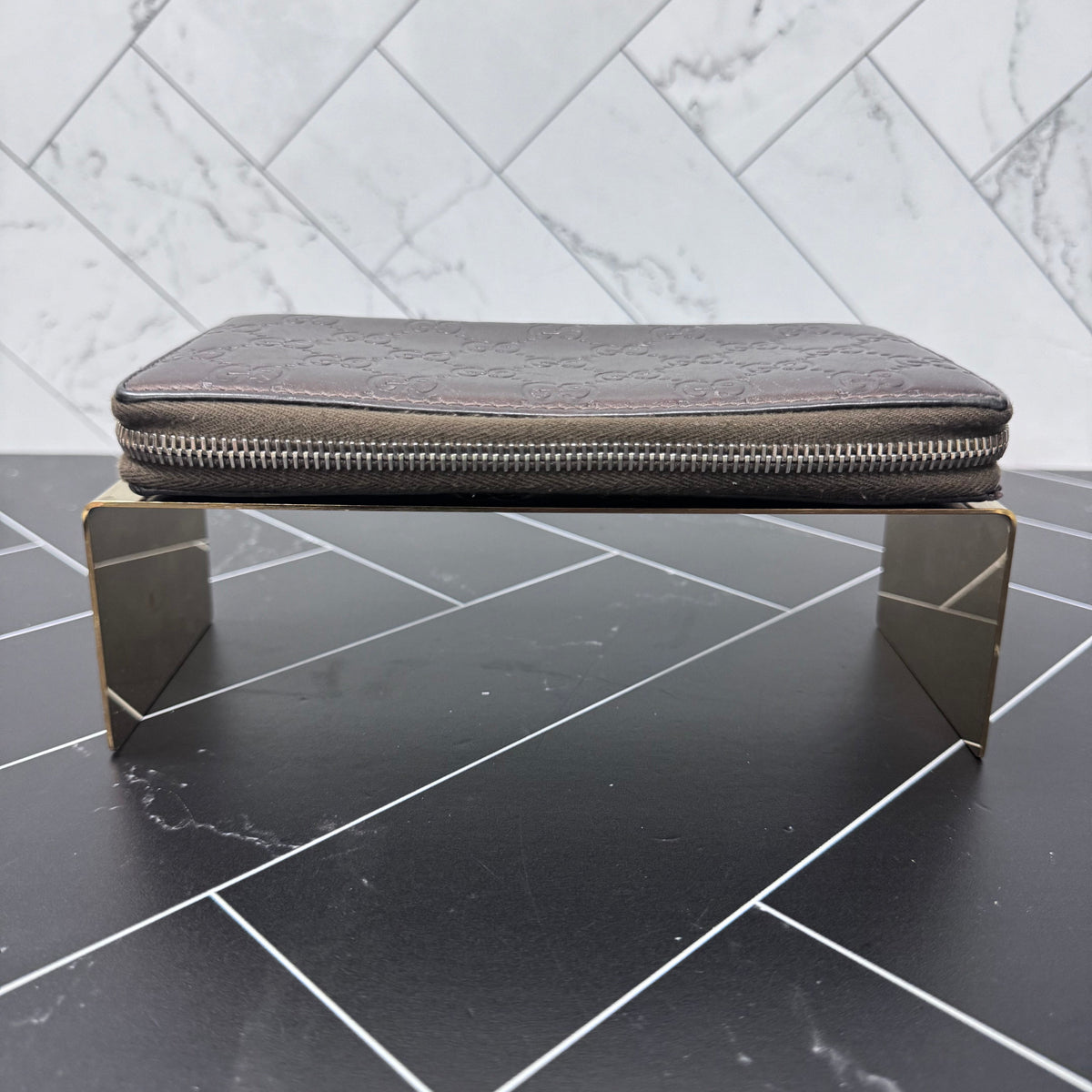 Gucci Bronze Guccisima Zippy Wallet