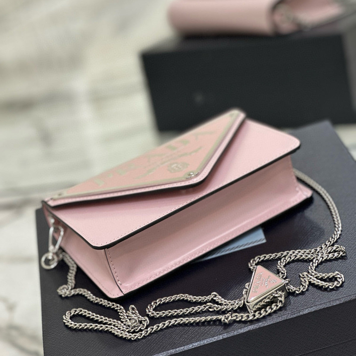 PD TRIANGLE LOGO BUFFED SHOULDER BAG