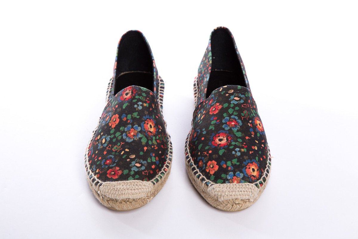 Isabel Marant Étoile Navy Floral Espadrilles SZ 37