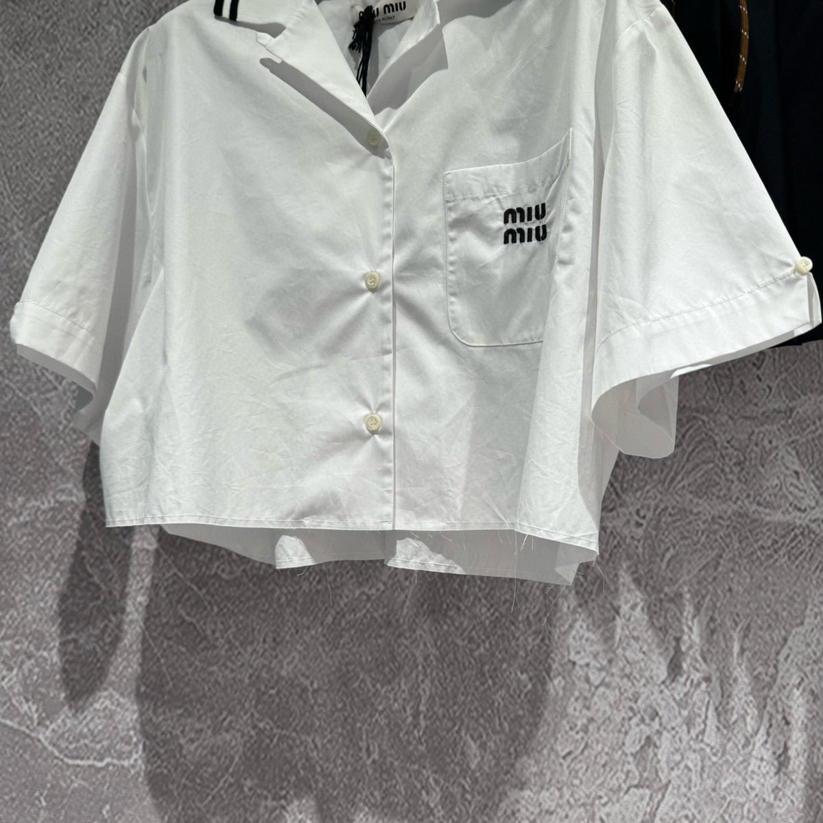 MIU M CROPPED SHIRT